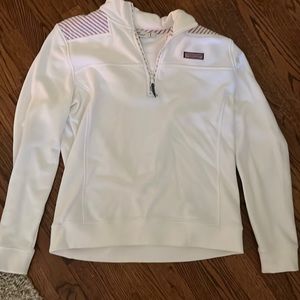 Vineyard vines white quarter zip